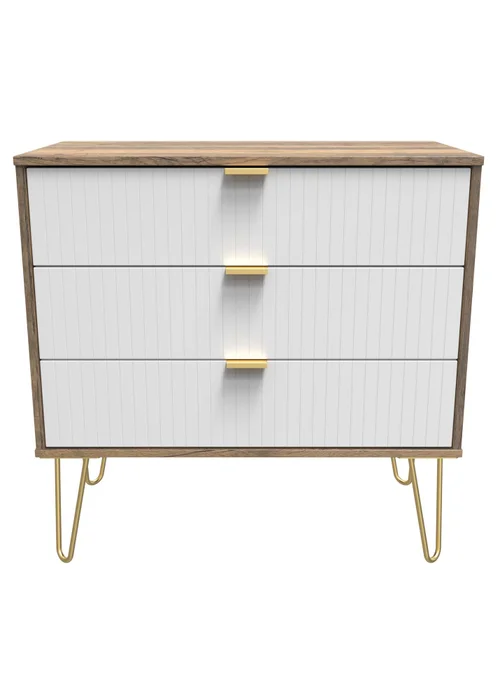 Ready Assembled Lisbon 3 Drawer Chest - One Size Image 1