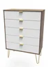 Ready Assembled Lisbon 5 Drawer Chest - One Size Image 2