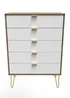 Ready Assembled Lisbon 5 Drawer Chest - One Size Image 1