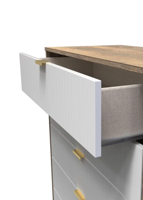 Ready Assembled Lisbon 5 Drawer Chest - One Size Image 4