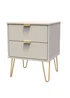 Ready Assembled Lisbon 2 Drawer Bedside Cabinet - One Size Image 2