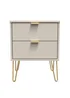 Ready Assembled Lisbon 2 Drawer Bedside Cabinet - One Size Image 1
