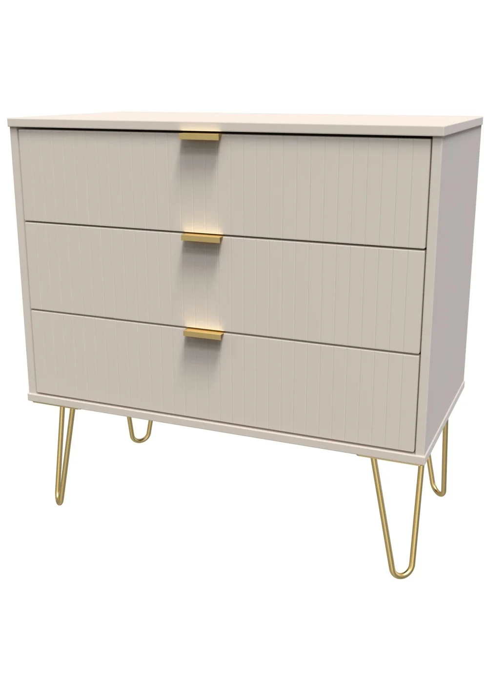 Ready Assembled Lisbon 3 Drawer Chest - One Size Image 2