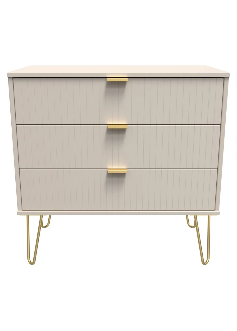 Ready Assembled Lisbon 3 Drawer Chest - One Size Image 1