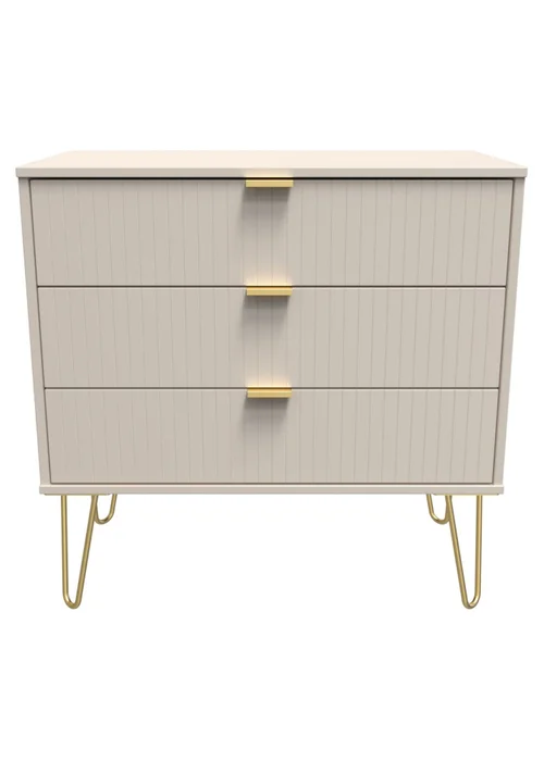 Ready Assembled Lisbon 3 Drawer Chest - One Size Image 1