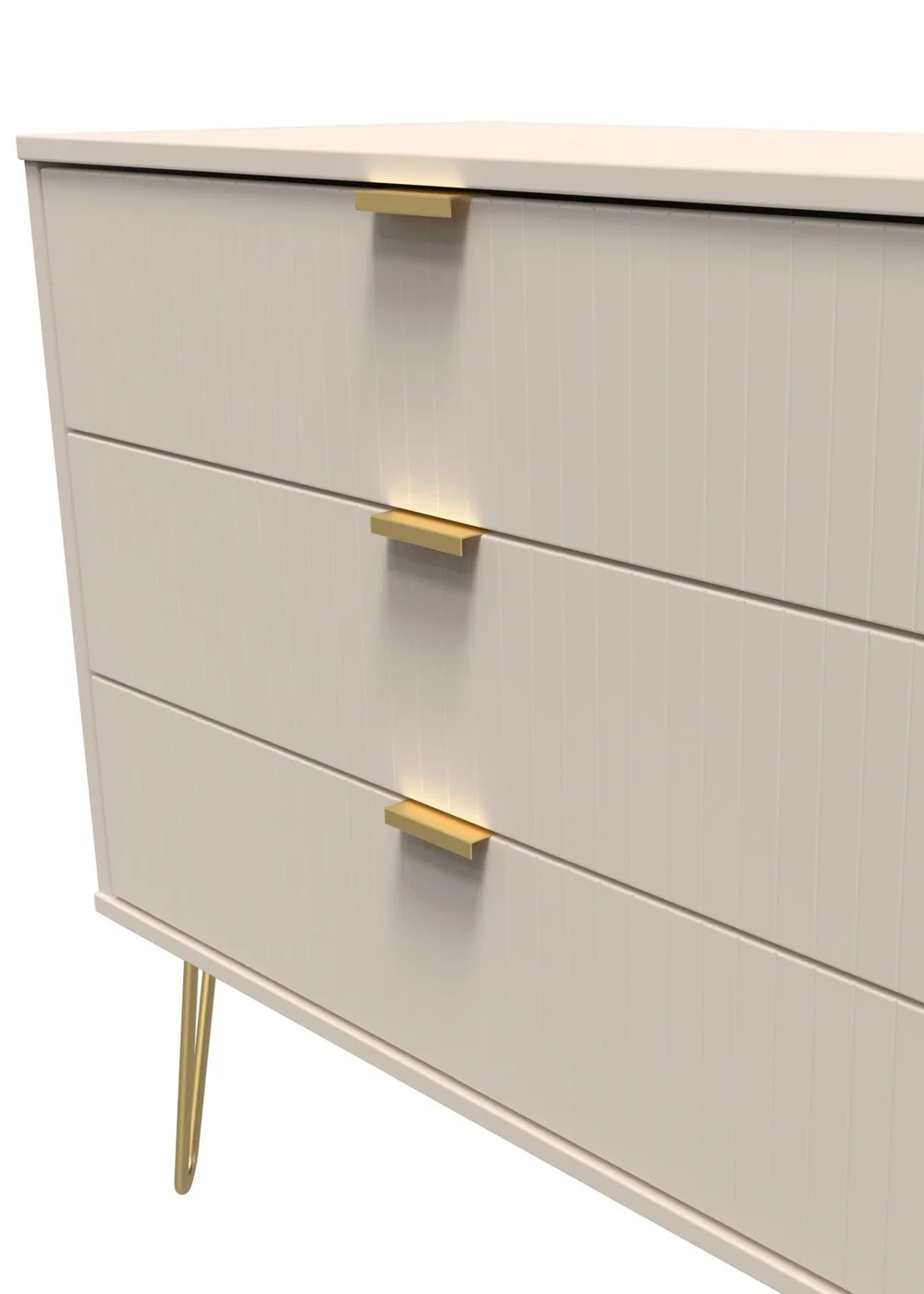 Ready Assembled Lisbon 3 Drawer Chest - One Size Image 3