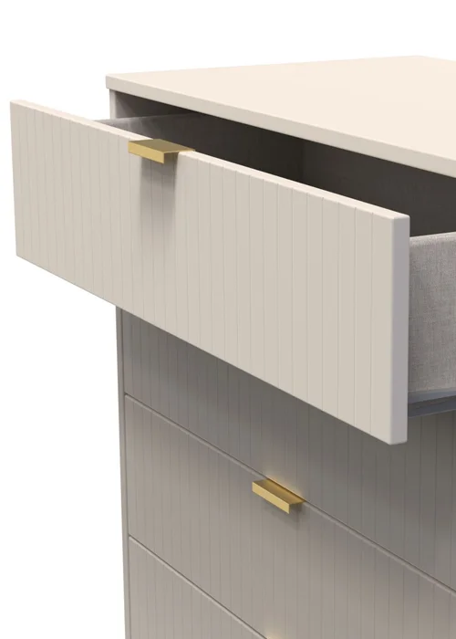 Ready Assembled Lisbon 5 Drawer Chest - One Size Image 4