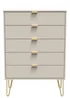 Ready Assembled Lisbon 5 Drawer Chest - One Size Image 1