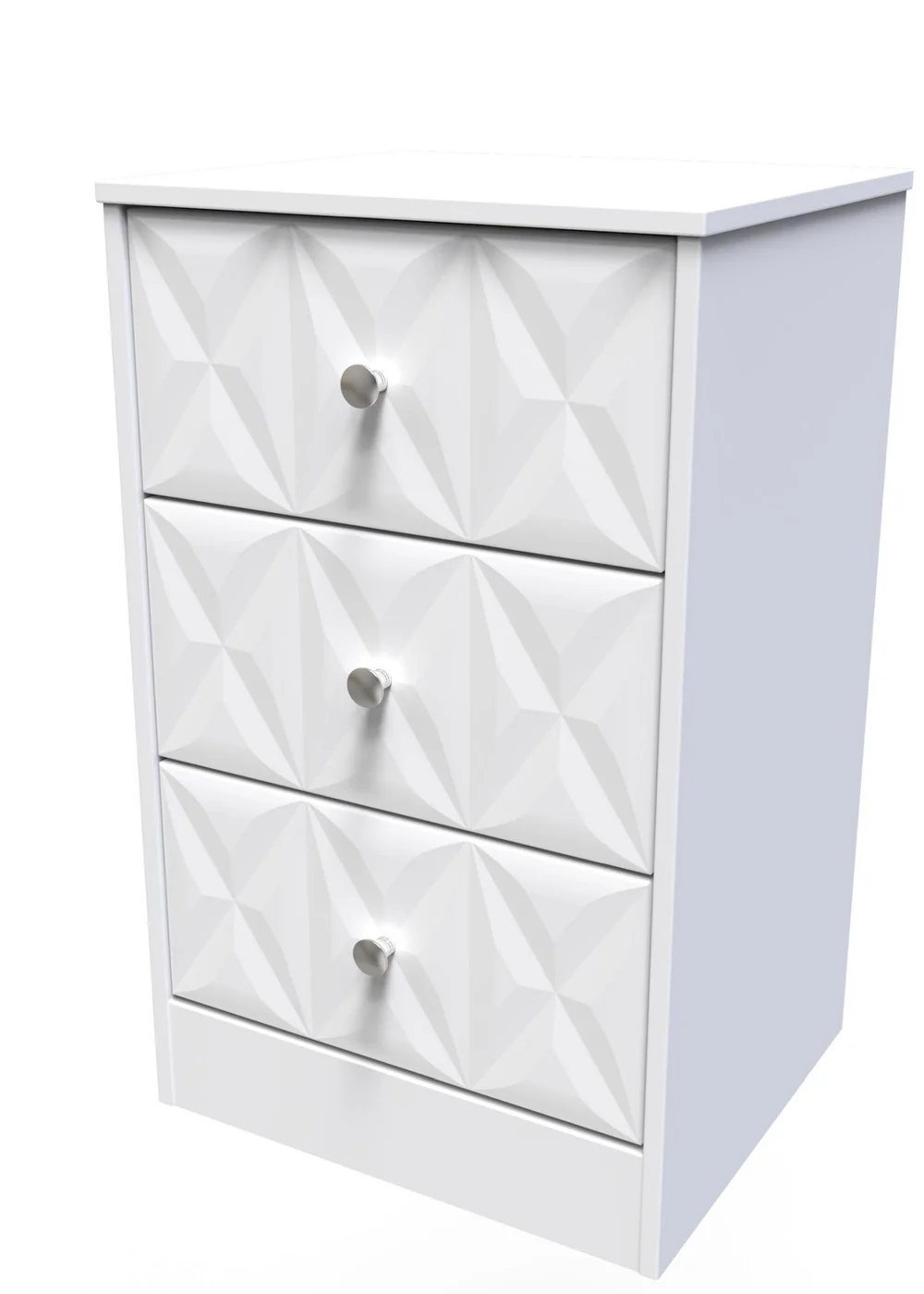 Ready Assembled Toronto 3 Drawer Bedside - One Size Image 2