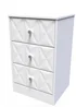 Ready Assembled Toronto 3 Drawer Bedside - One Size Image 2