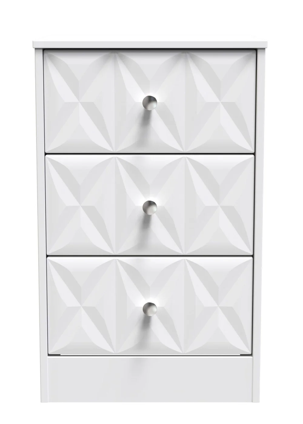 Ready Assembled Toronto 3 Drawer Bedside - One Size Image 1