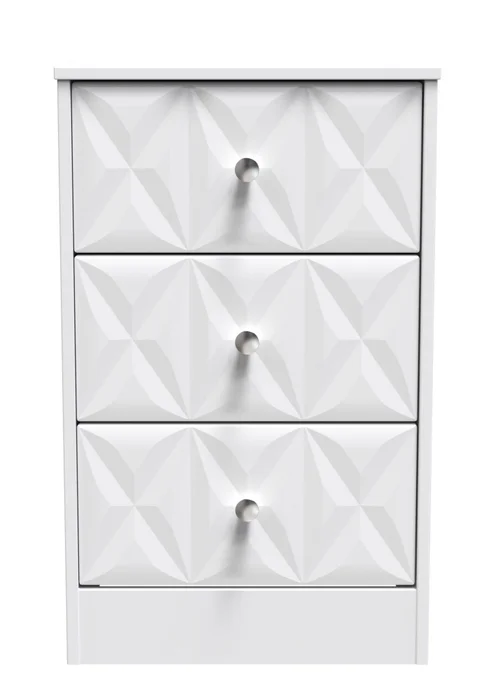 Ready Assembled Toronto 3 Drawer Bedside - One Size Image 1