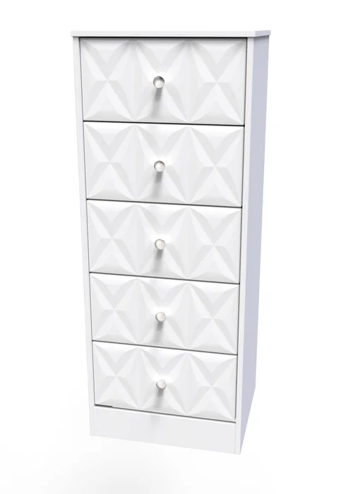 Ready Assembled Toronto 5 Drawer Tallboy - One Size Image 2