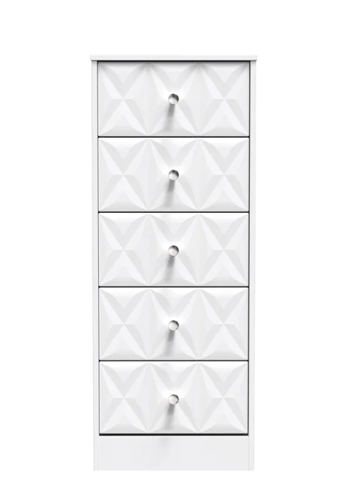 Ready Assembled Toronto 5 Drawer Tallboy - One Size Image 1