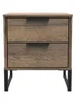 Ready Assembled Milano 2 Drawer Bedside Cabinet - One Size Image 1