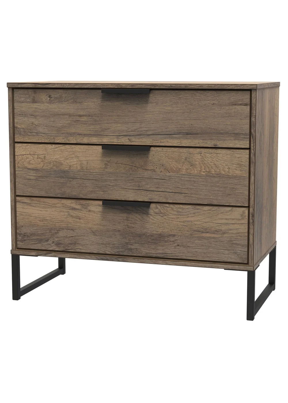 Ready Assembled Milano 3 Drawer Chest - One Size Image 2