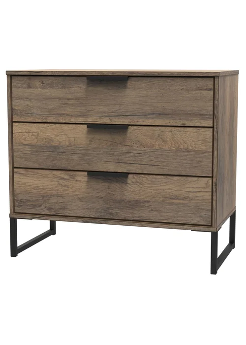 Ready Assembled Milano 3 Drawer Chest - One Size Image 2