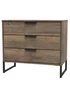 Ready Assembled Milano 3 Drawer Chest - One Size Image 2