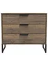 Ready Assembled Milano 3 Drawer Chest - One Size Image 1
