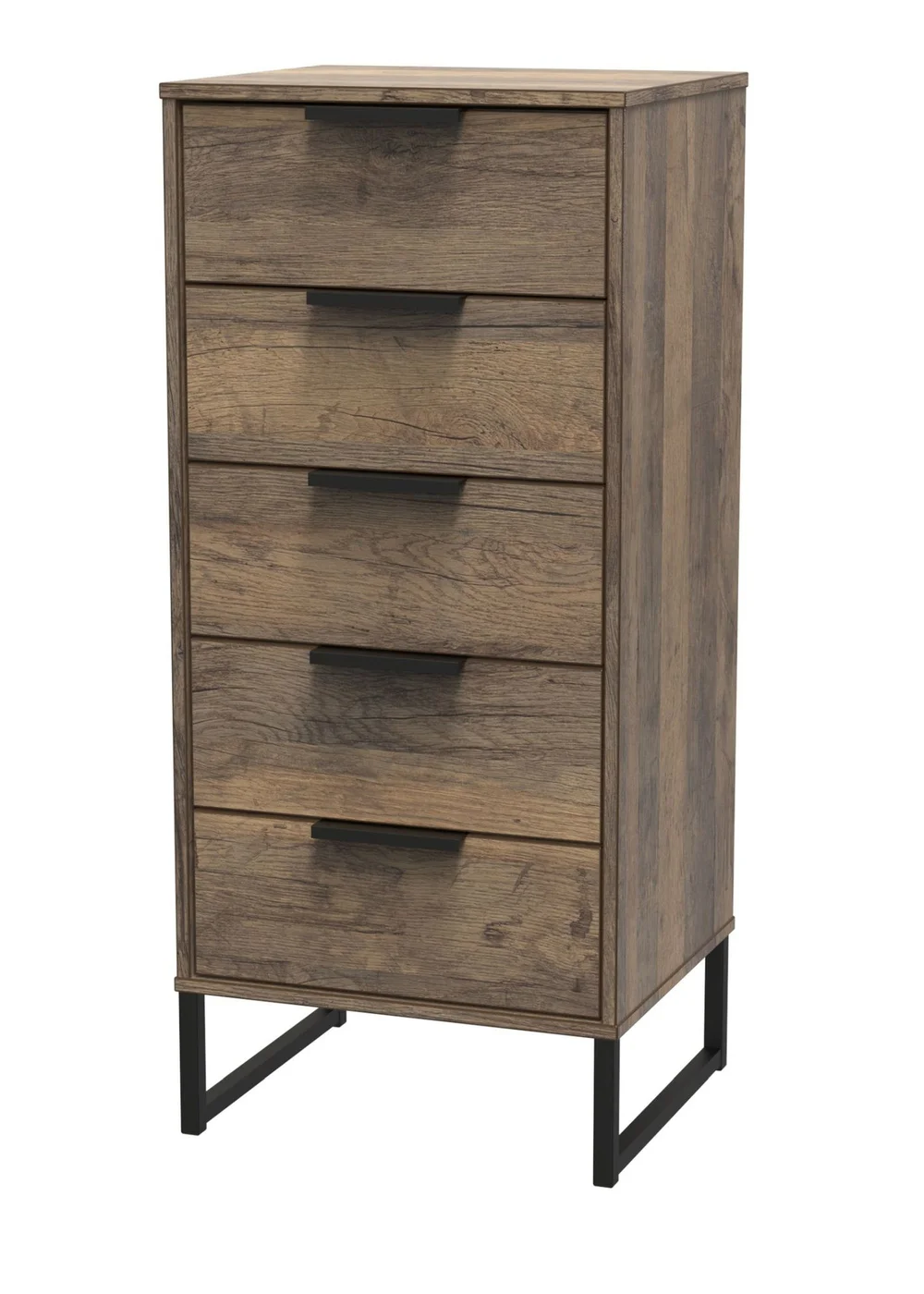 Ready Assembled Milano 5 Drawer Tallboy - One Size Image 2