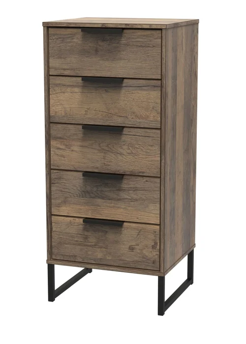 Ready Assembled Milano 5 Drawer Tallboy - One Size Image 2