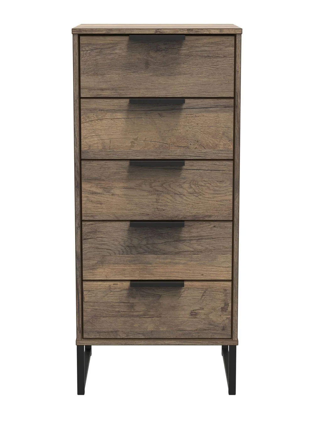 Ready Assembled Milano 5 Drawer Tallboy - One Size Image 1