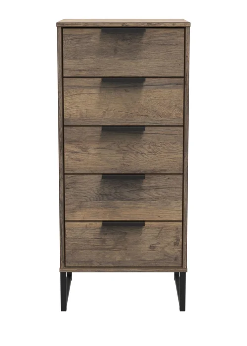 Ready Assembled Milano 5 Drawer Tallboy - One Size Image 1