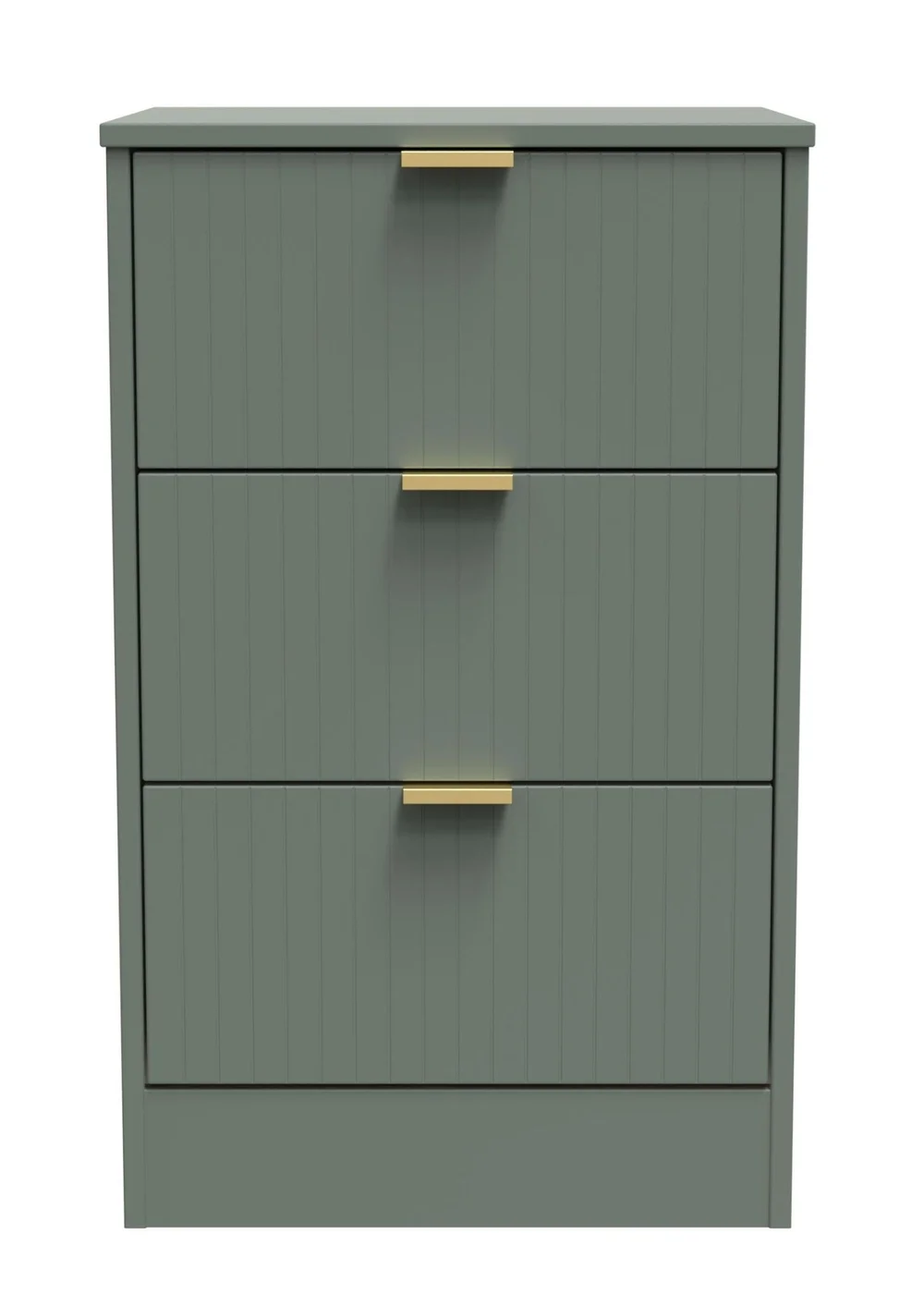 Ready Assembled Atlanta 3 Drawer Bedside - One Size Image 1