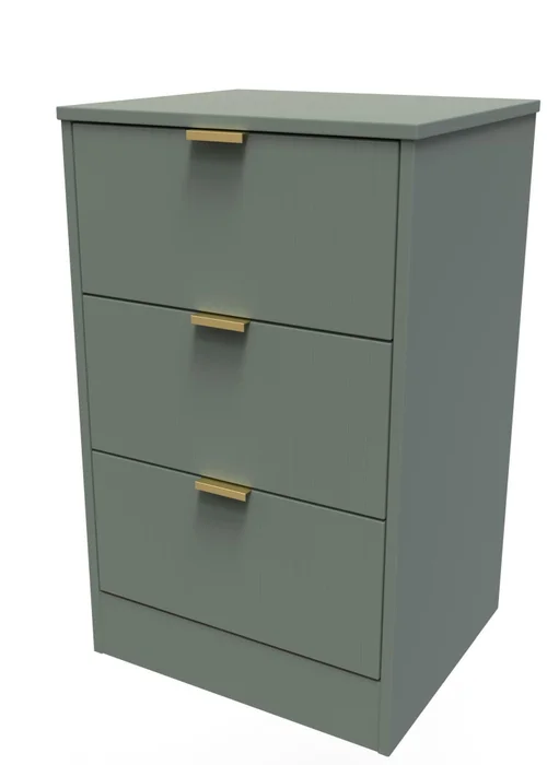 Ready Assembled Atlanta 3 Drawer Bedside - One Size Image 2