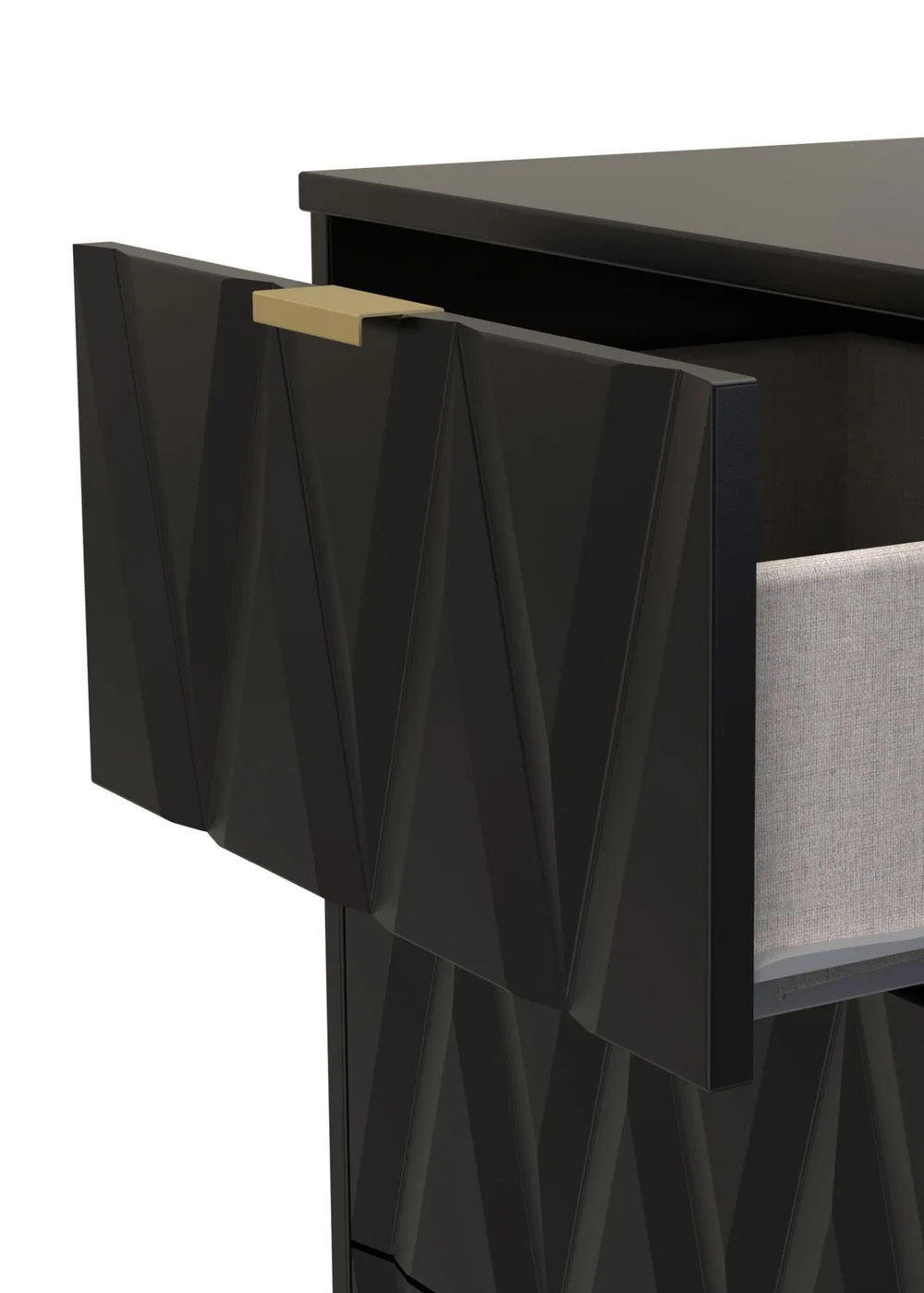 Ready Assembled Venetian 3 Drawer Bedside - One Size Image 4