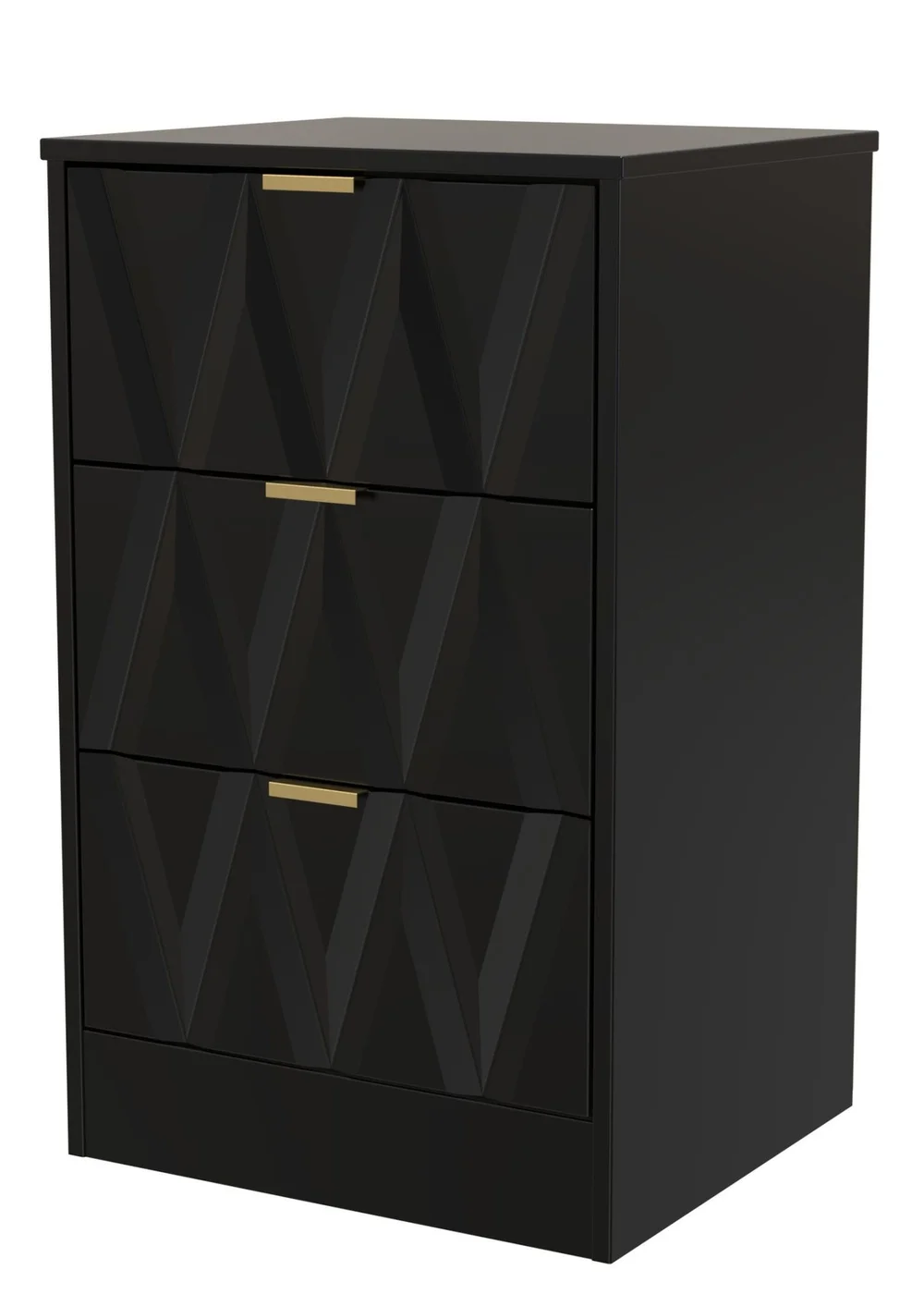 Ready Assembled Venetian 3 Drawer Bedside - One Size Image 5