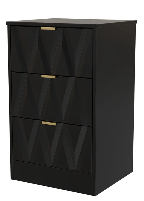 Ready Assembled Venetian 3 Drawer Bedside - One Size Image 5