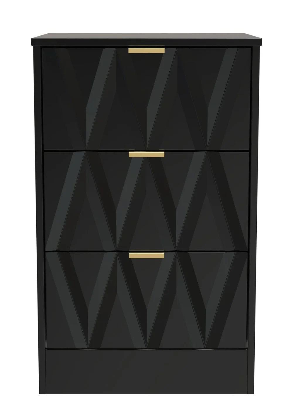 Ready Assembled Venetian 3 Drawer Bedside - One Size Image 1