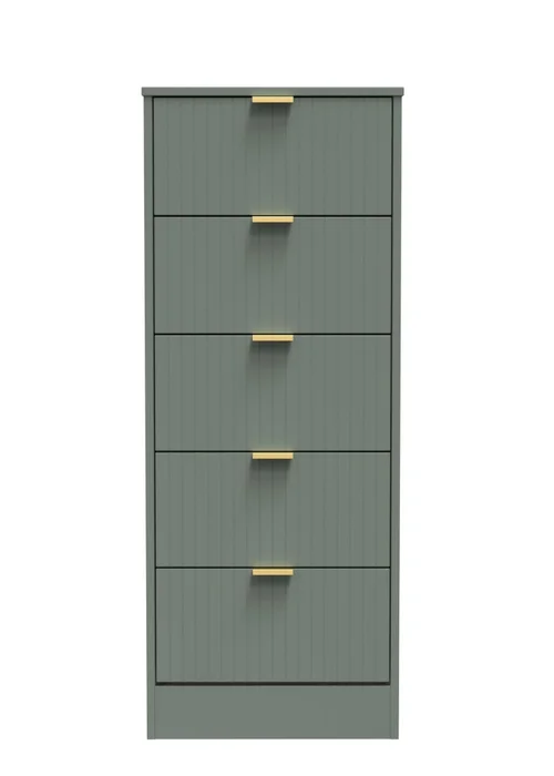 Ready Assembled Atlanta 5 Drawer Tallboy - One Size Image 1