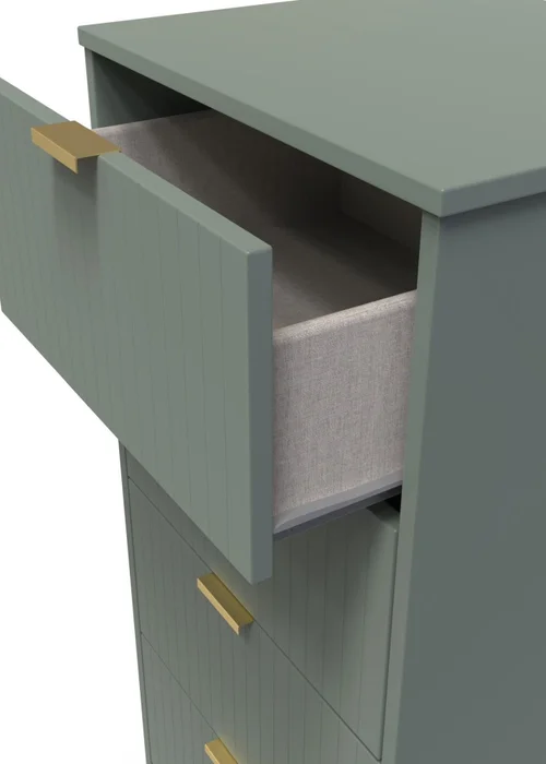 Ready Assembled Atlanta 5 Drawer Tallboy - One Size Image 4