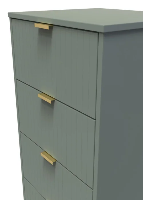 Ready Assembled Atlanta 5 Drawer Tallboy - One Size Image 3