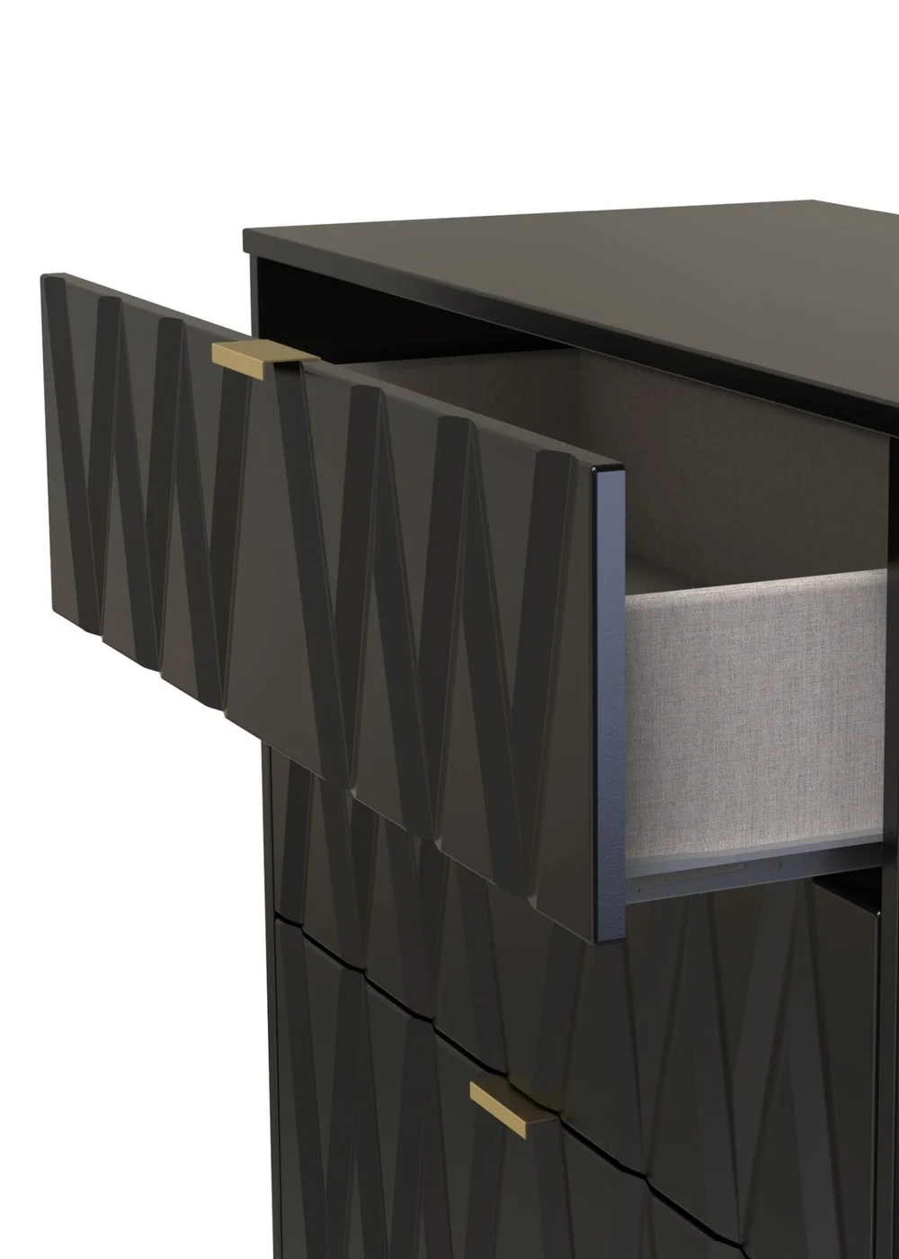 Ready Assembled Venetian 3 Drawer Deep Chest - One Size Image 4