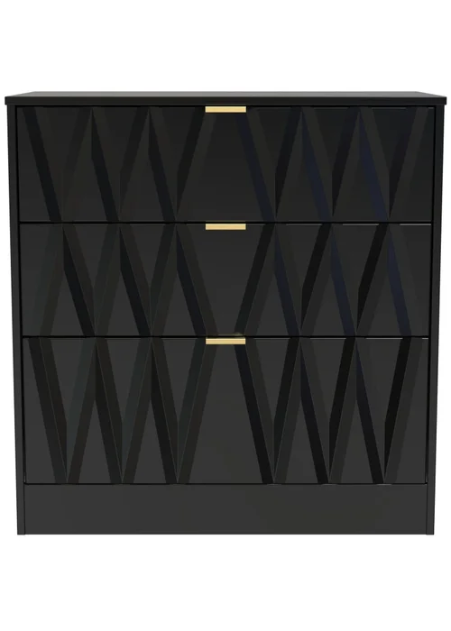 Ready Assembled Venetian 3 Drawer Deep Chest - One Size Image 1