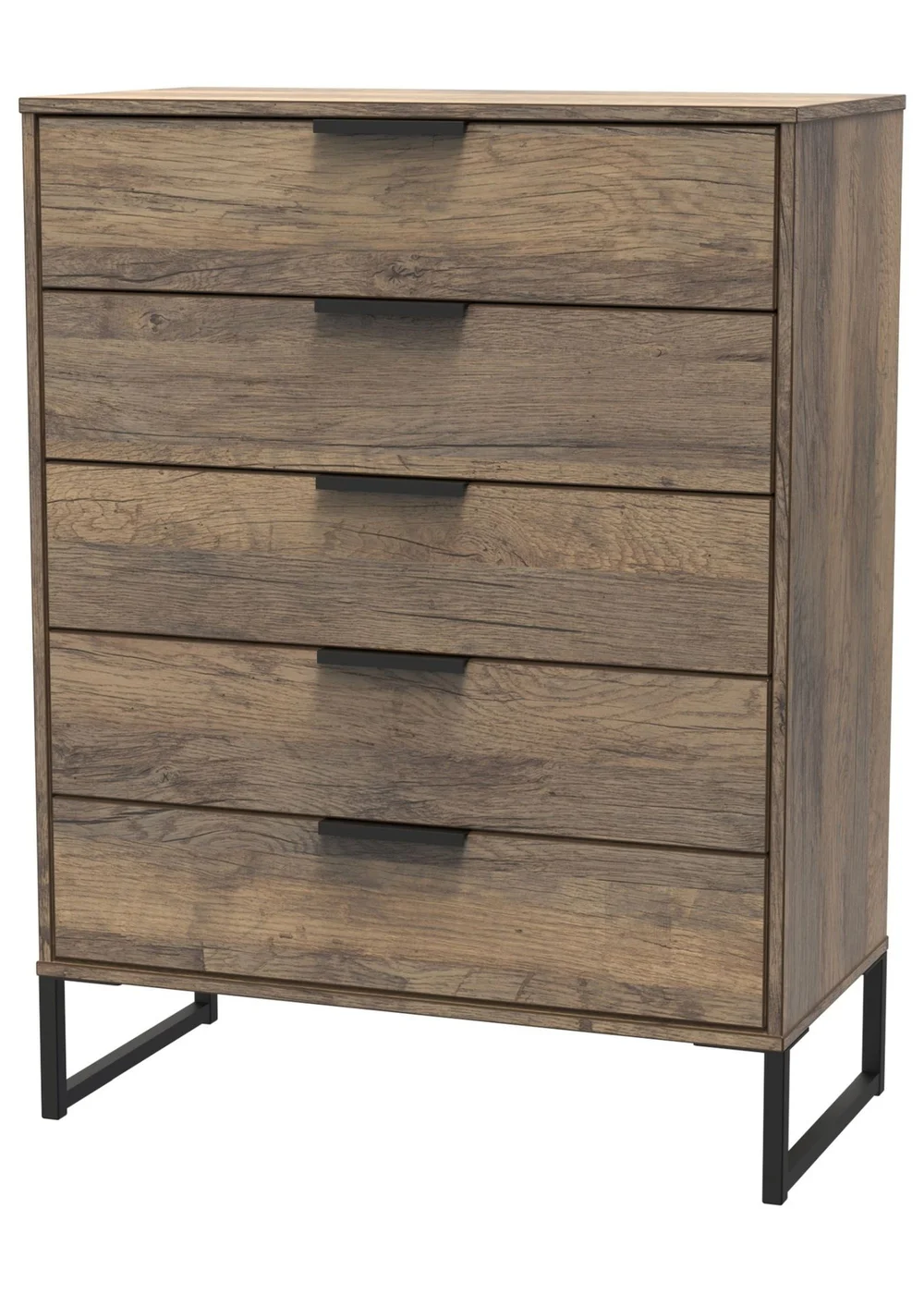 Ready Assembled Milano 5 Drawer Chest - One Size Image 2