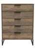 Ready Assembled Milano 5 Drawer Chest - One Size Image 1