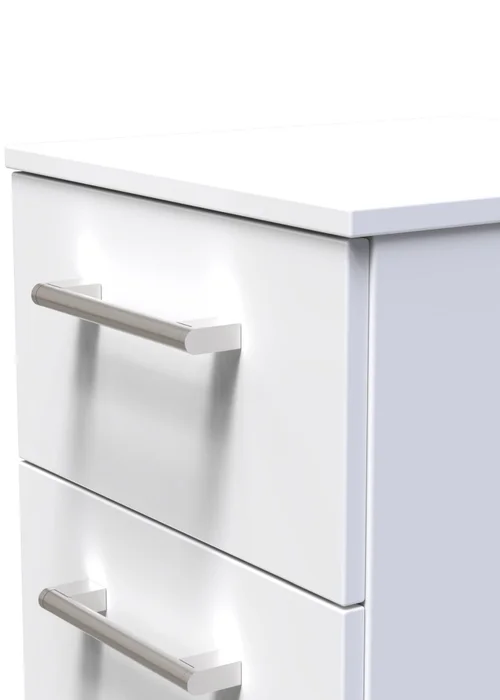 Ready Assembled Bari 3 Drawer Bedside Cabinet - One Size Image 3