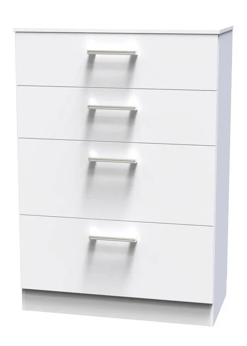 Ready Assembled Bari 4 Drawer Deep Chest - One Size Image 2