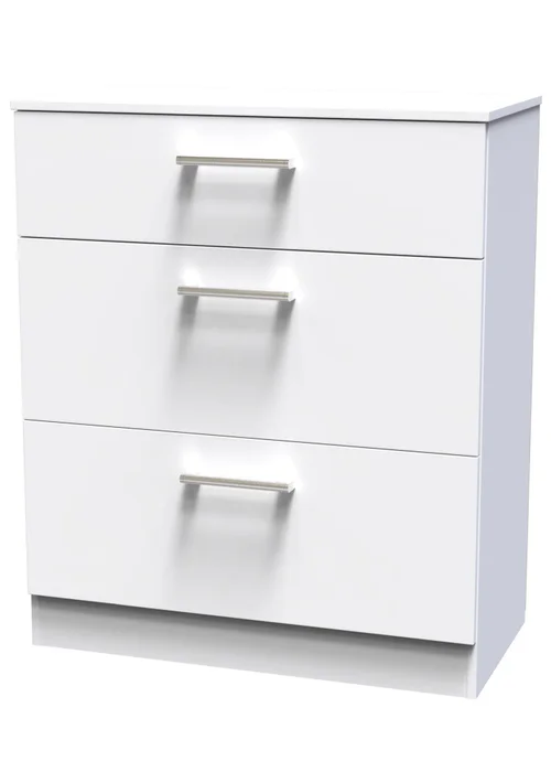 Ready Assembled Bari 3 Drawer Deep Chest - One Size Image 5