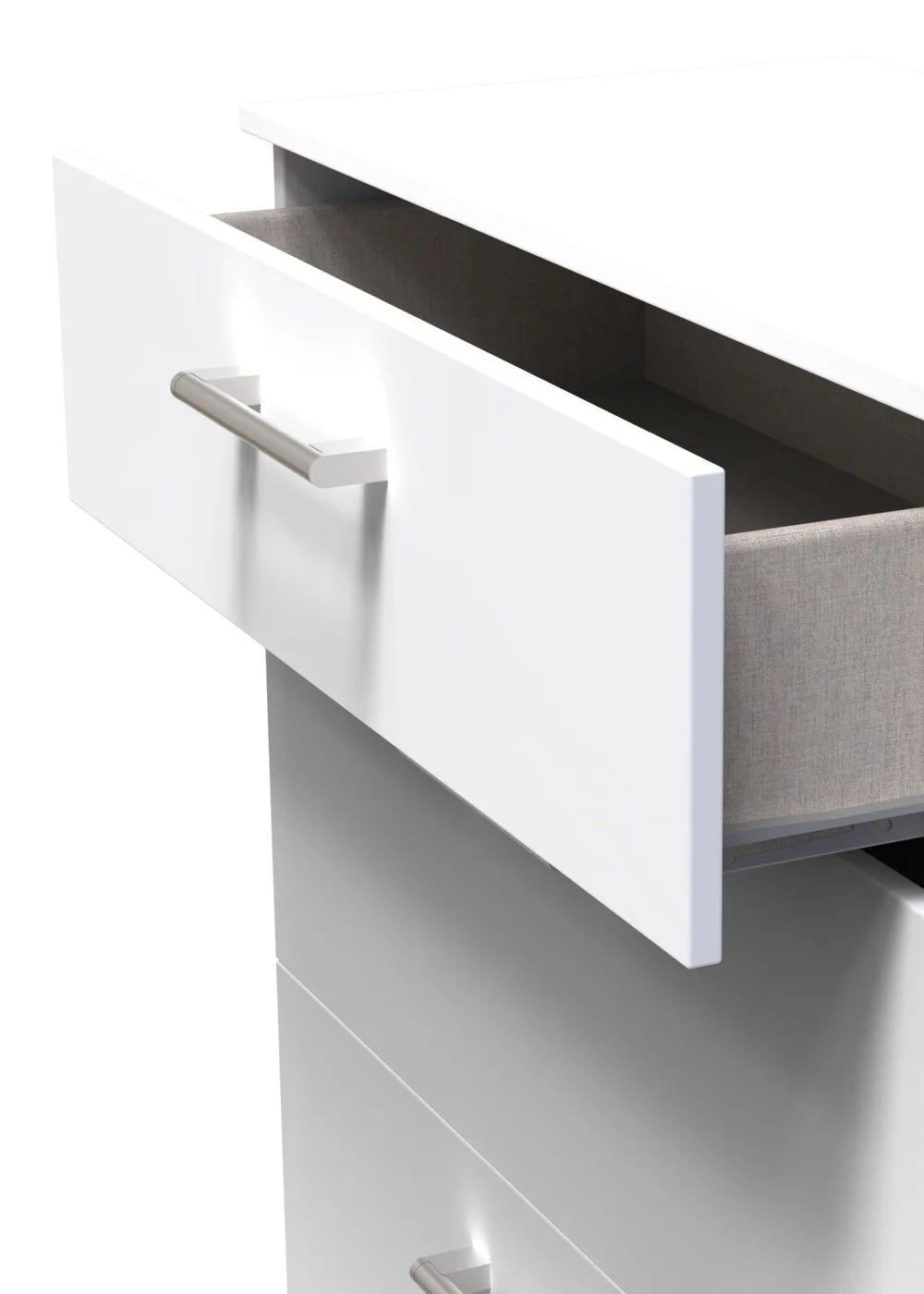 Ready Assembled Bari 3 Drawer Deep Chest - One Size Image 4