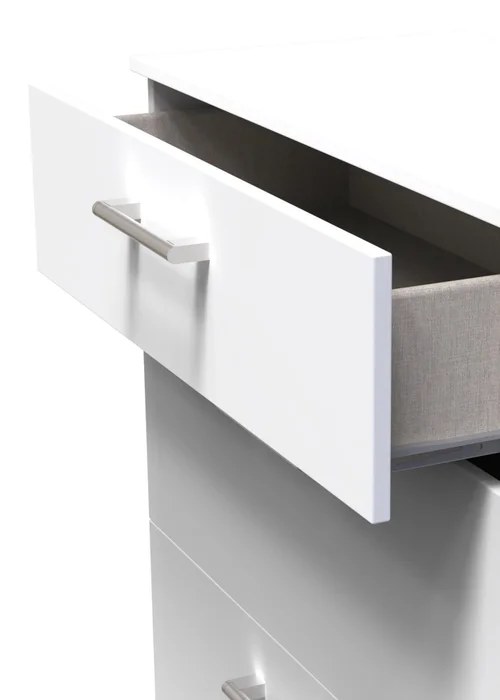 Ready Assembled Bari 3 Drawer Deep Chest - One Size Image 4