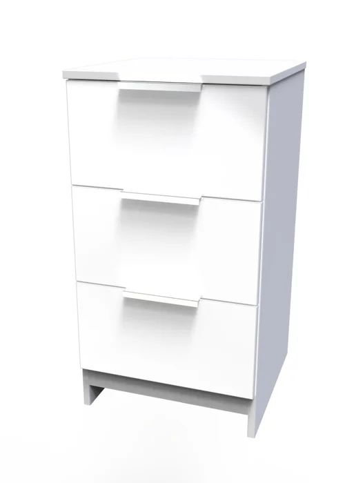 Ready Assembled Panama 3 Drawer Bedside Cabinet - One Size Image 2