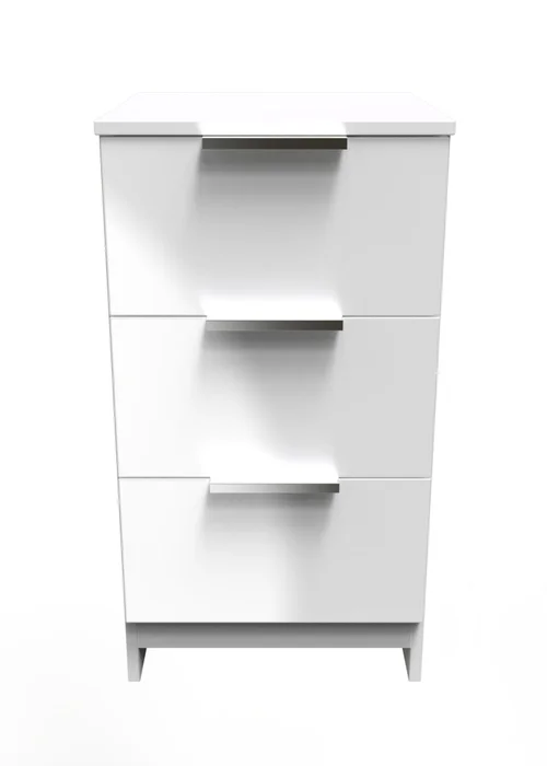Ready Assembled Panama 3 Drawer Bedside Cabinet - One Size Image 1