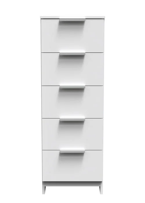 Ready Assembled Panama 5 Drawer Tallboy - One Size Image 1