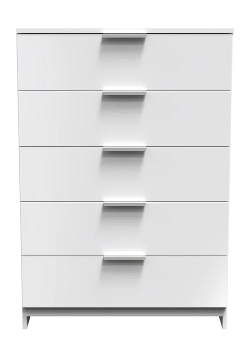 Ready Assembled Panama 5 Drawer Chest - One Size Image 1