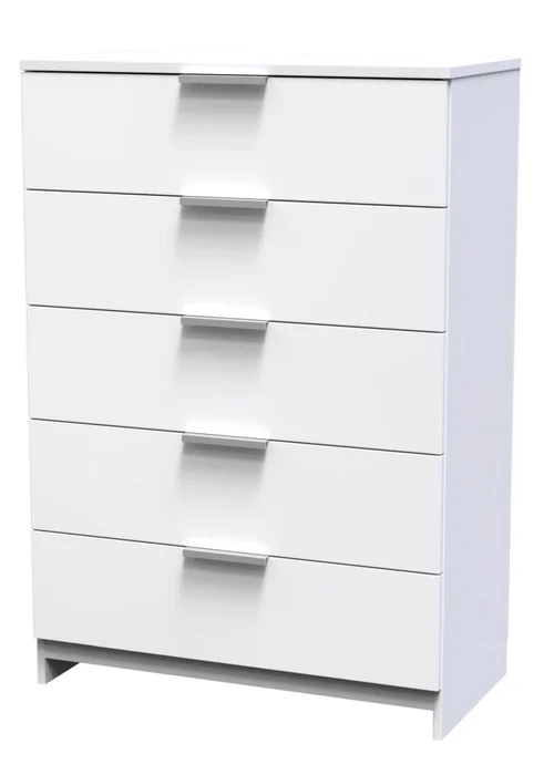 Ready Assembled Panama 5 Drawer Chest - One Size Image 2